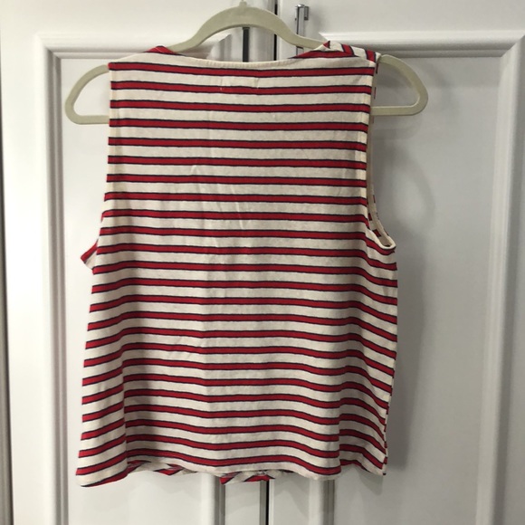 Madewell Red and Blue Striped Tank Medium - Picture 3 of 3